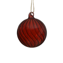 Boule de Noël en verre à tourbillon – Rouge
