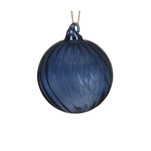 Boule de Noël en verre à tourbillon – Bleu