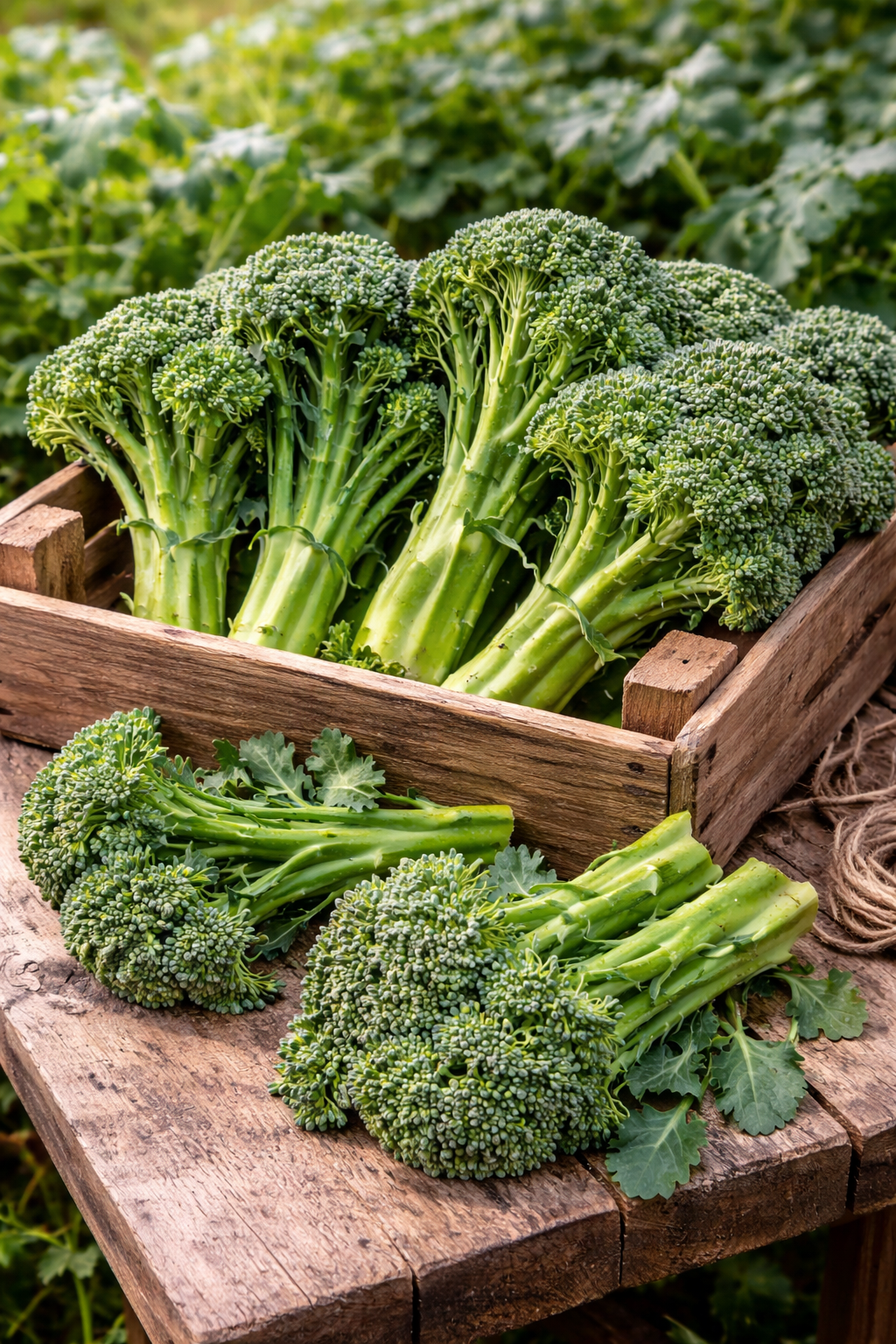 Organic ‘Green Sprouting’ broccoli (<em>Brassica oleracea</em> Italica Group ‘Green Sprouting’)