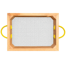 Tamis pour terreau en pin teint cèdre – 22 × 16 × 4 po