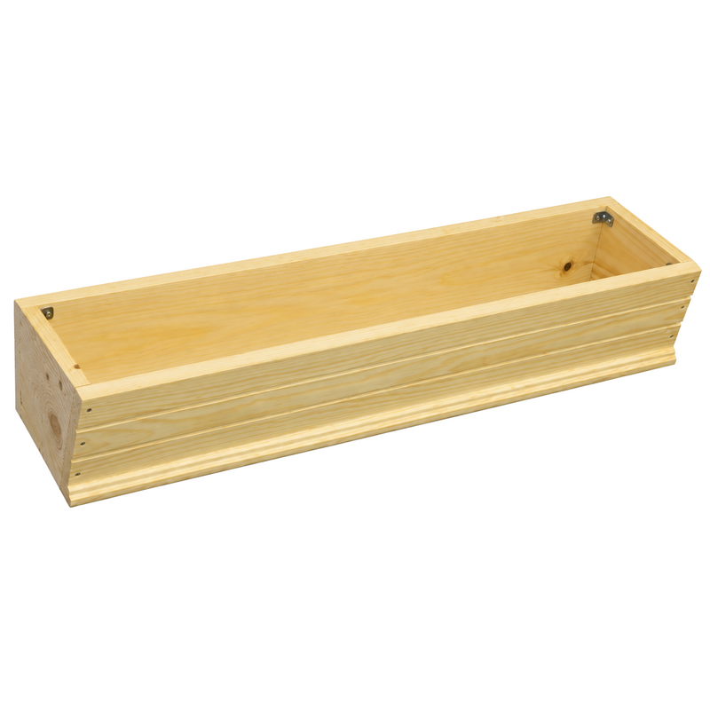 Boîte à fleurs en pin teint cèdre – 24 po
