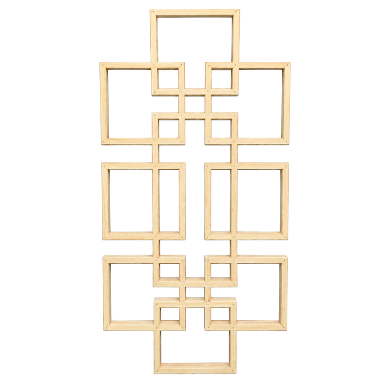 Treillis décoratif robuste en pin teint cèdre – 27 × 57 po