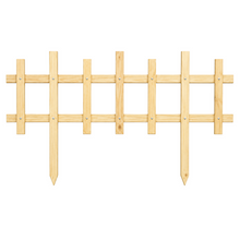 Clôture décorative de jardin en pin teint cèdre – 36 × 14 po
