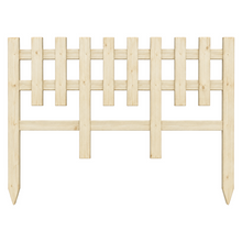 Clôture décorative robuste à sommet droit en pin naturel – 36 × 28 po