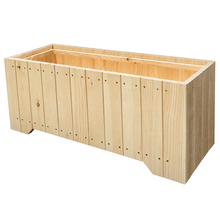 Boîte à fleurs en pin naturel – 38 1/2 × 14 1/4 × 16 po