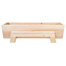 Boîte à fleurs sur pattes en pin naturel – 8 × 36 × 10 1/4 po