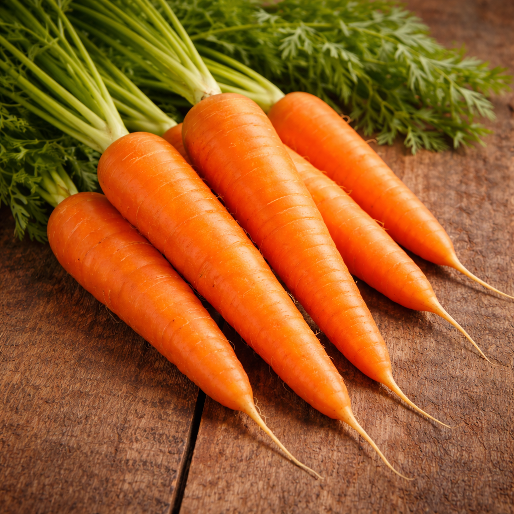 'Chantenay' carrot on ribbon