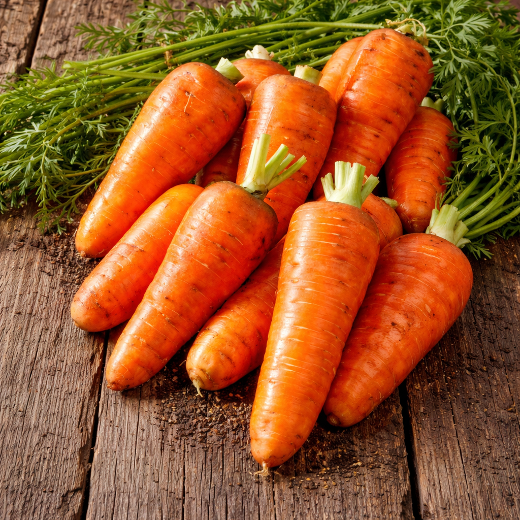 'Chantenay à Cœur Rouge' carrot on organic ribbon
