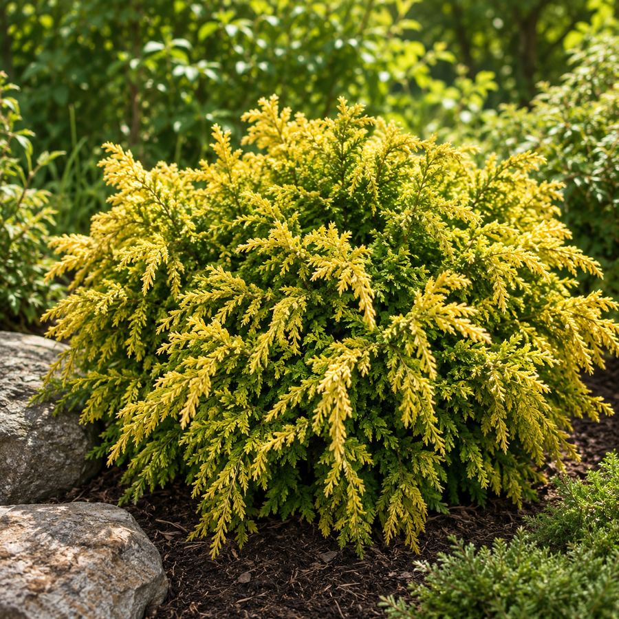 Chamaecyparis obtusa 'Golden Pincushion'