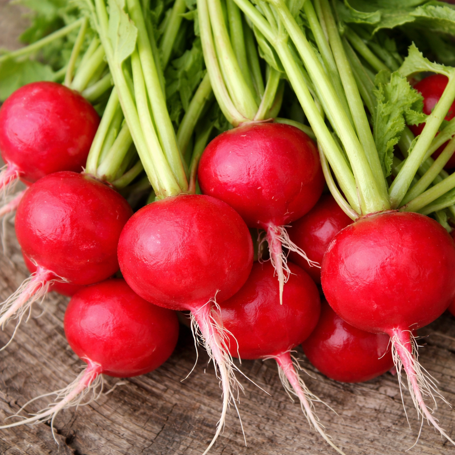 Organic 'Early Scarlet Globe' radish