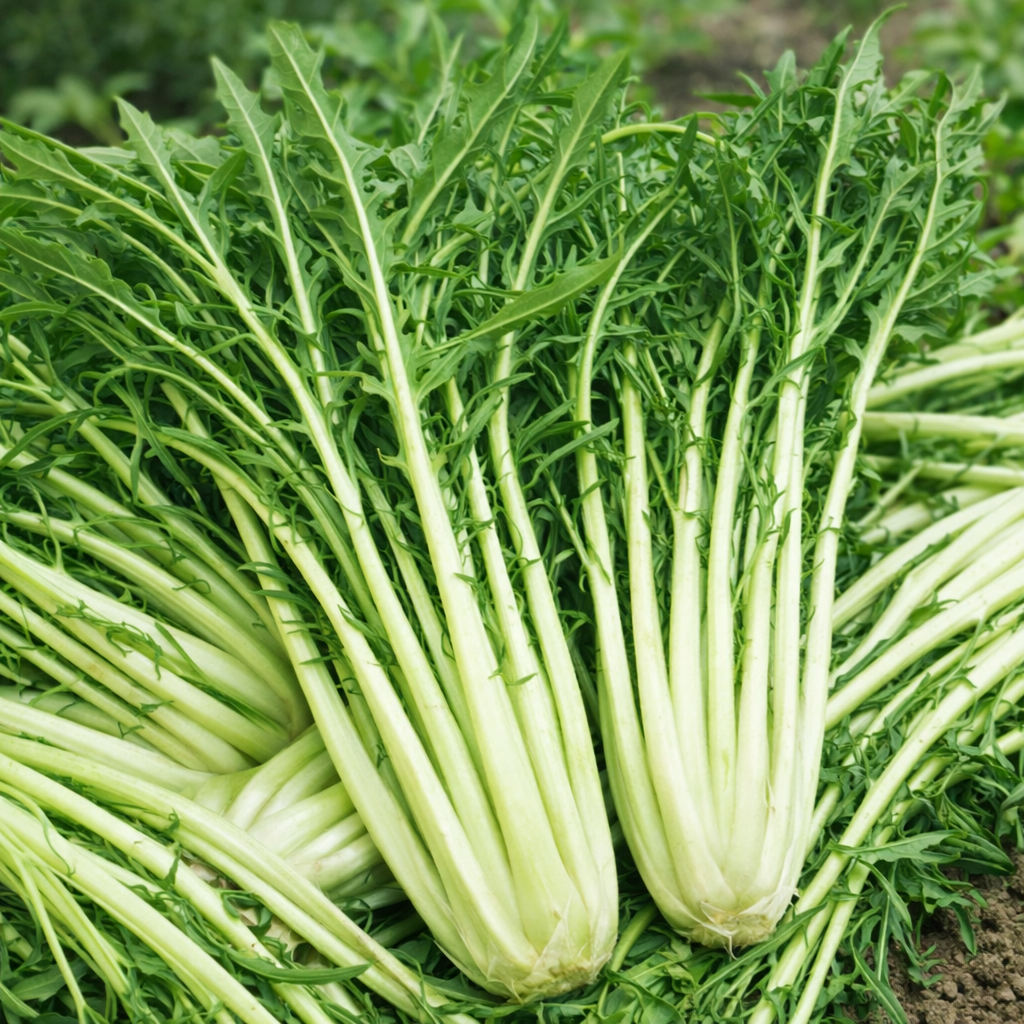 Chicorée ‘Catalogna Dandelion’ (<em>Cichorium intybus</em>)