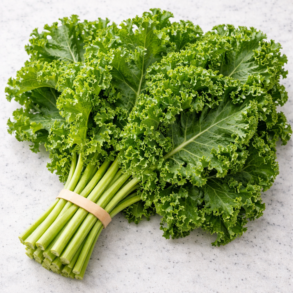 Siberian kale on organic ribbon