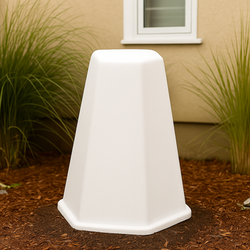 25" White Rose Cone