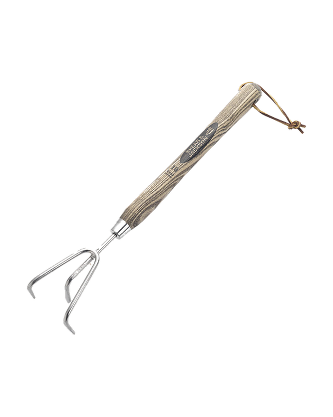 Cultivateur 3 dents 12' traditionnel en acier inoxydable — photo sur fond blanc