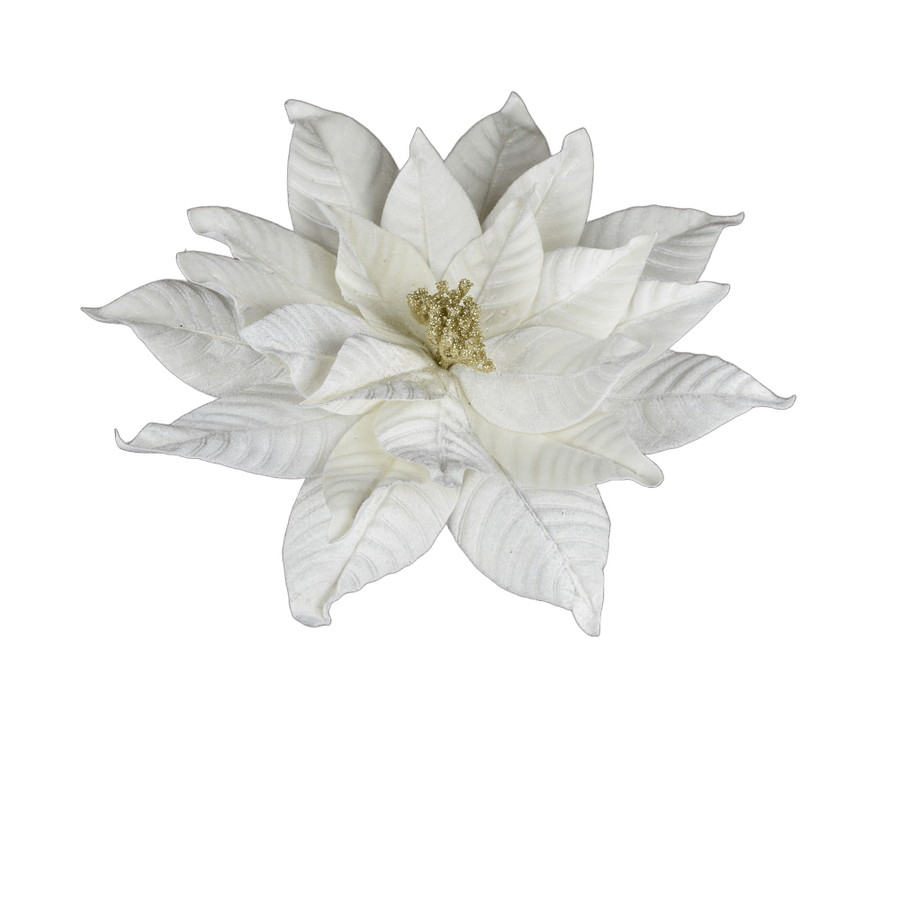 Tige géante de poinsettia en velours — produit sur fond blanc