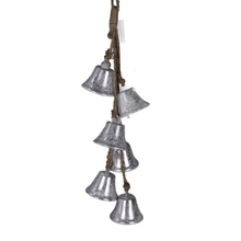 Ensemble de 6 ornements clochettes suspendus – Argent