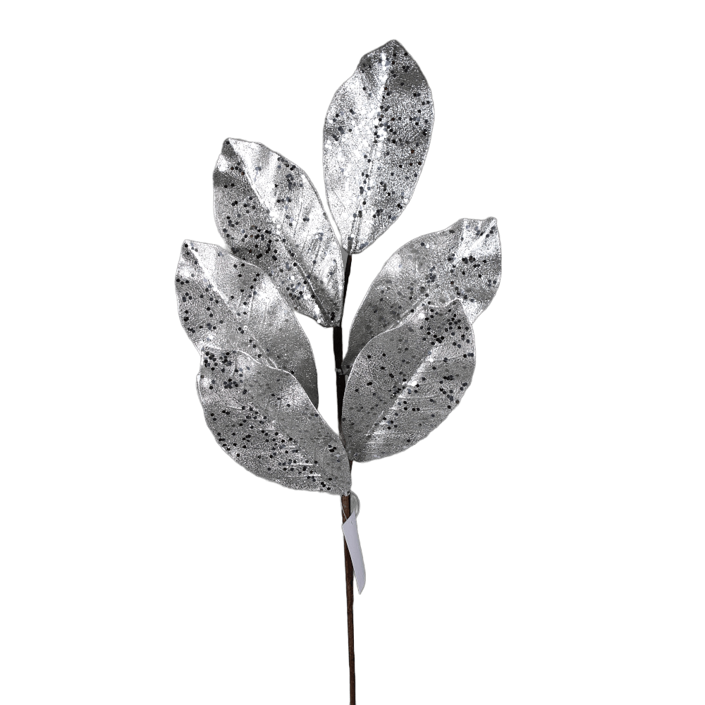 Tige de feuilles de magnolia métallisées scintillantes