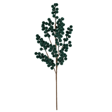 Tige de baies floquées – Vert foncé