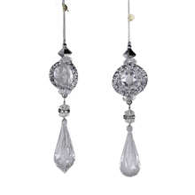 Ornement goutte bijou en cristal, 2 modèles assortis