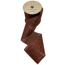 Ruban en maille lamée froissée brune