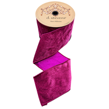 Ruban de velours violet à revers assorti