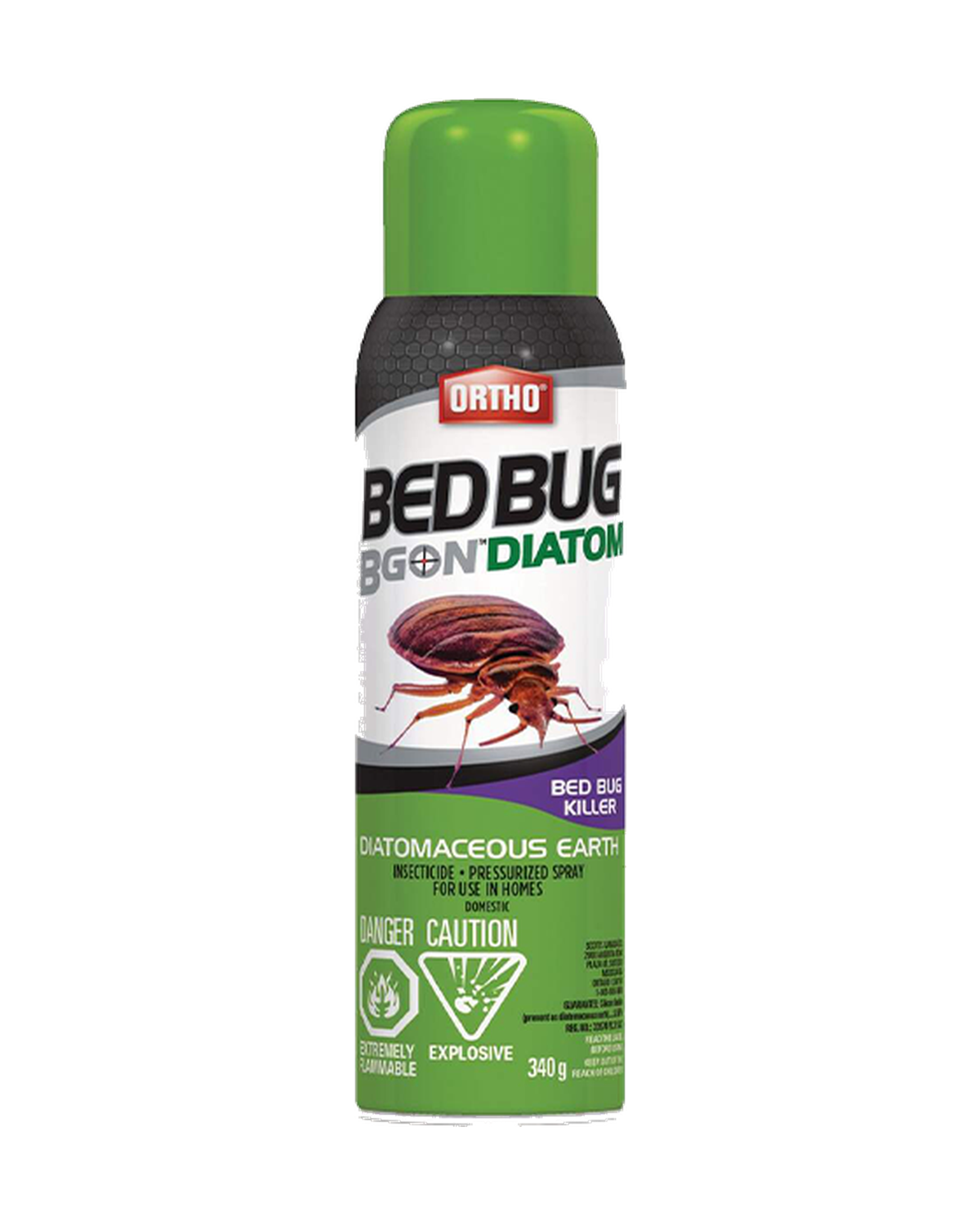 Aérosol avec Terre de Diatomée Ortho® Bed Bug B Gon™ — photo sur fond blanc