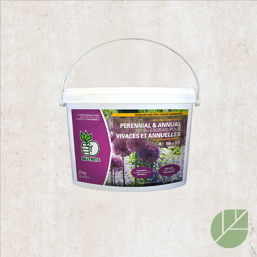 Engrais Nutrite 8-10-10 pour fleurs vivaces, annuelles et clématites