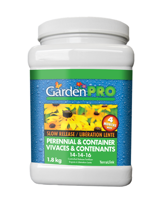 Garden Pro Engrais granulaire pour vivaces et fleurs 14-14-16 — photo sur fond blanc