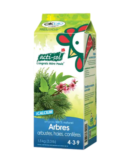 Acti-Sol Engrais 100% Naturel – Arbres, Arbustes, Haies et Conifères 4-3-9