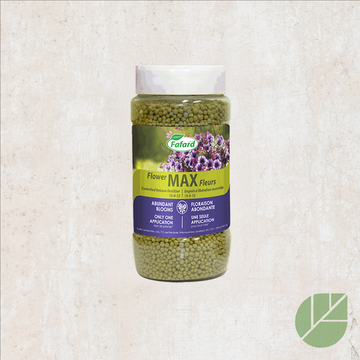 Bouteille d’engrais granulaire Fafard Flower Max 15-9-12 Max Fleurs à libération lente pour annuelles et vivaces format 500 g