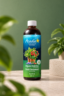 Emballage du produit « Engrais aux algues marines Acadie 0.6-0-6 », format 500ml