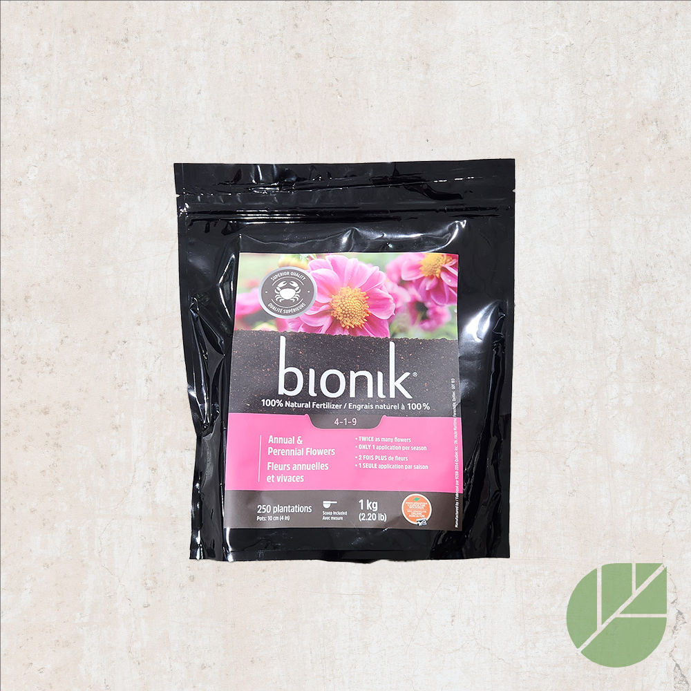 Engrais naturel pour fleurs annuelles et vivaces Bionik 4-1-9