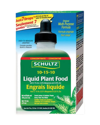 Engrais pour plantes tropicales Schultz 10-5-10 — photo sur fond blanc