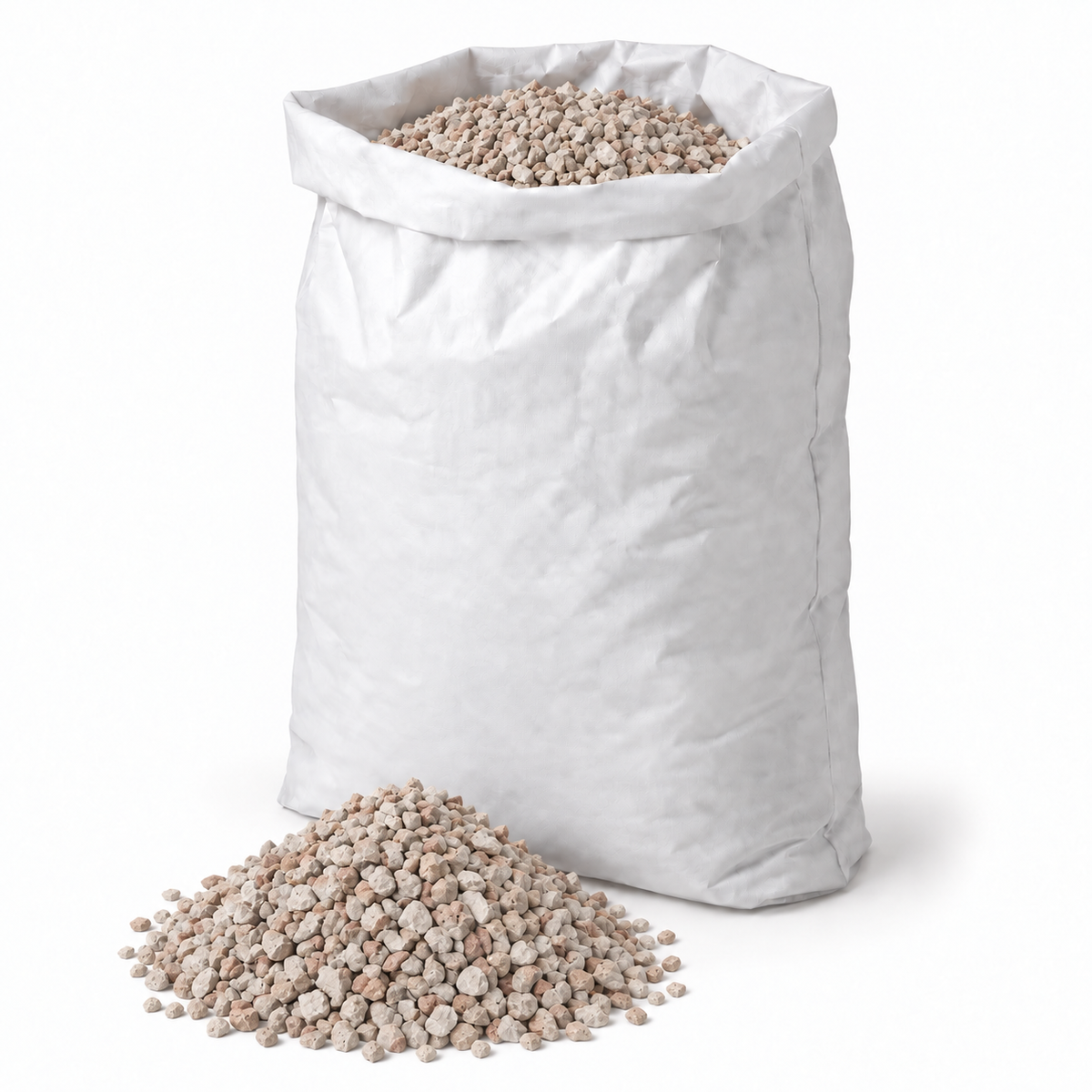 Diatomite horticole en roche – 20 kg sur fond blanc
