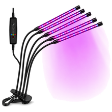 Lampe horticole à pince – 5 têtes sur fond blanc