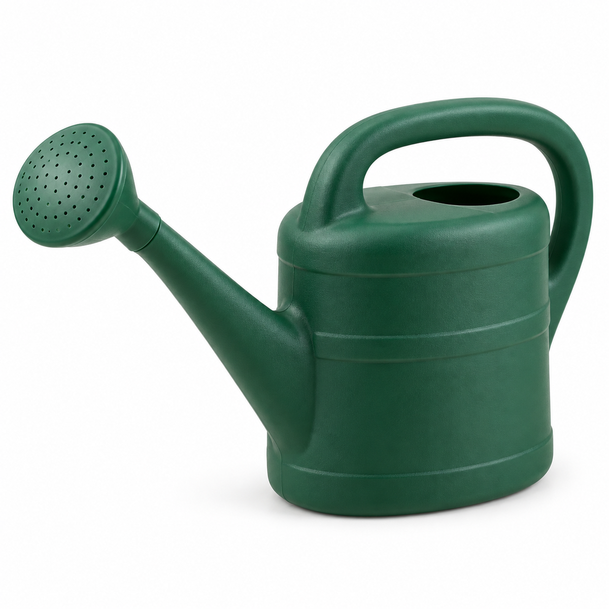 Arrosoir vert avec pomme d’arrosage – 8 L sur fond blanc