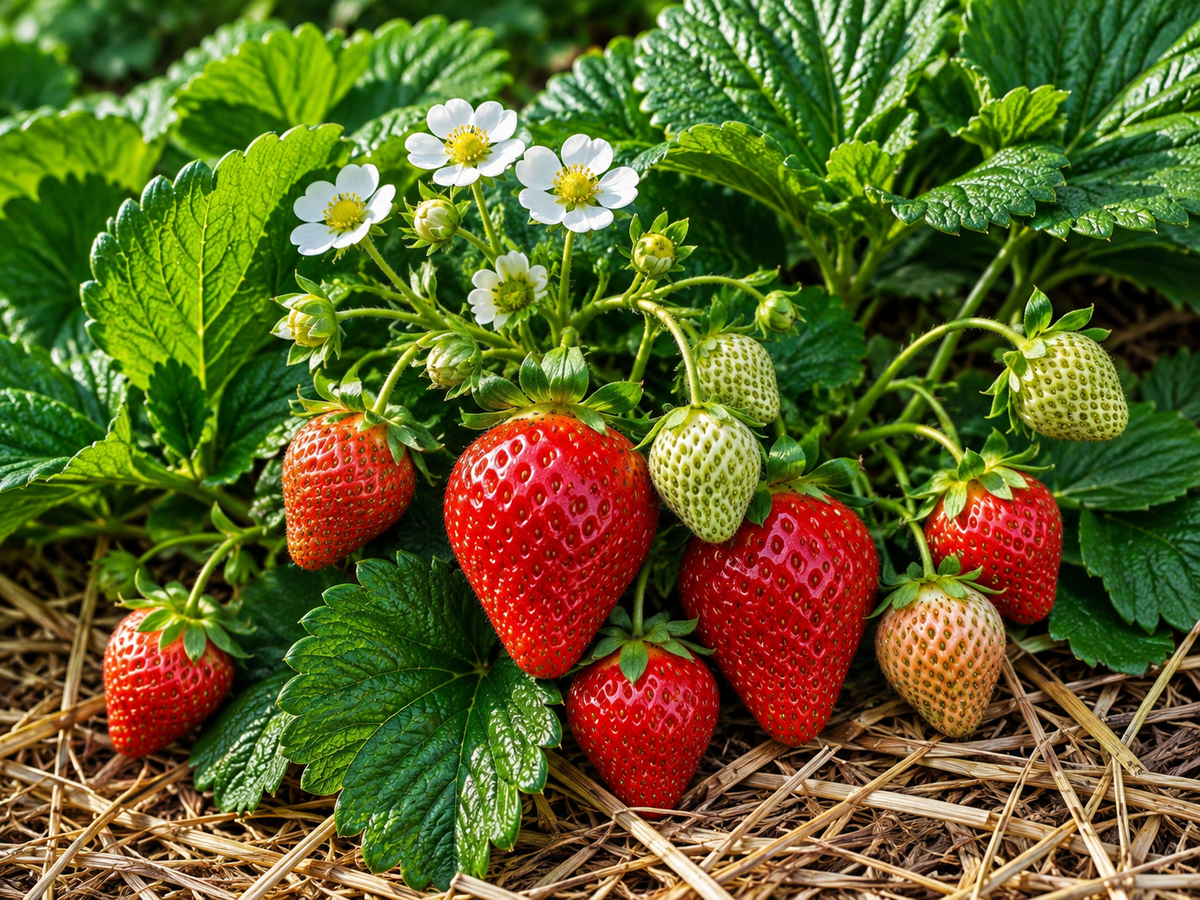 Fragaria × ananassa 'Profusion 4 Saisons'
