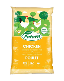 Fumier de Poulet Composté 0,8-1,0-0,8 avec Tourbe – Fafard — photo sur fond blanc