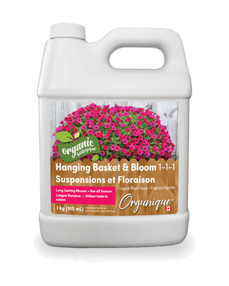 Orgunique Hanging Basket & Bloom 1-1-1 — photo sur fond blanc