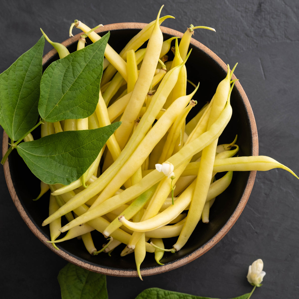 Photo de Haricot Nain Rocdor. Ce délice européen se distingue par ses gousses fines, tendres et savoureuses. La couleur caractéristique est : jaune doré. Les fruits présentent cette forme : ronde. Le visuel permet d’observer les contours, les teintes et la disposition des éléments présentés. Les détails de forme et les contrastes donnent un aperçu de l’apparence de cette plante ou de sa récolte.