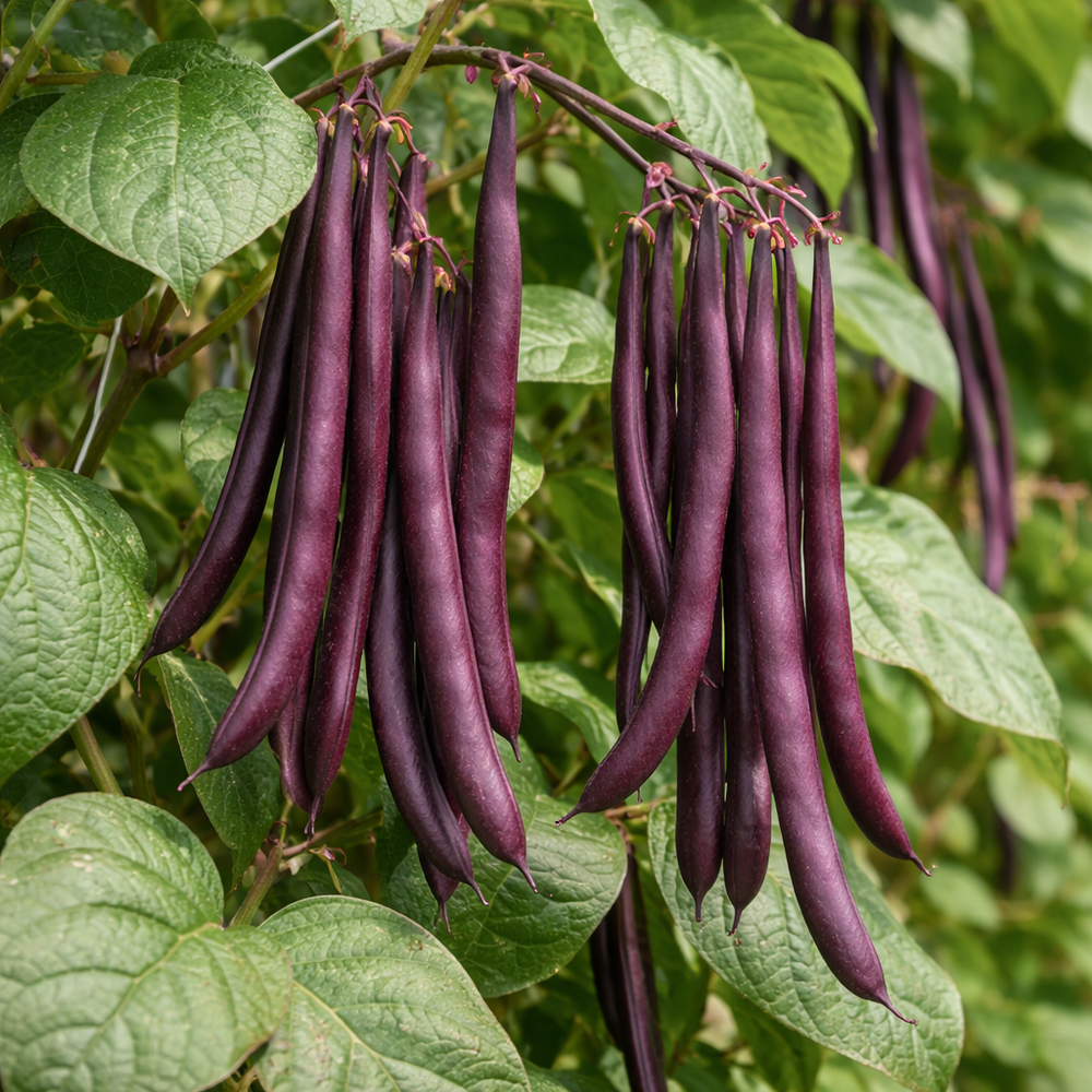 Organic 'Blue Coco' climbing bean