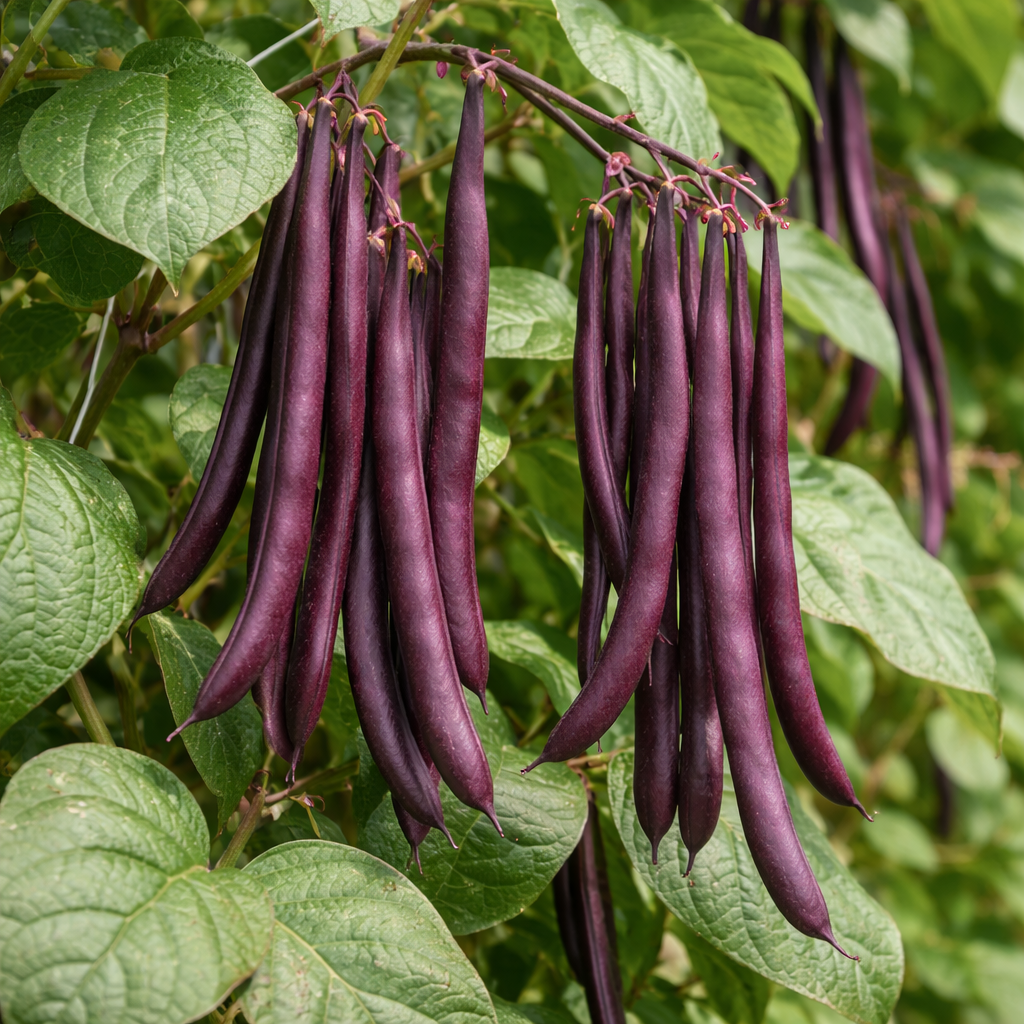 Organic 'Blue Coco' climbing bean