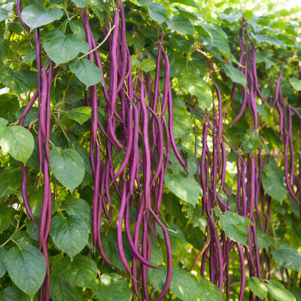 Haricot grimpant rouge ‘Red Noodle’ (<em>Vigna unguiculata var. sesquipedalis</em>)
