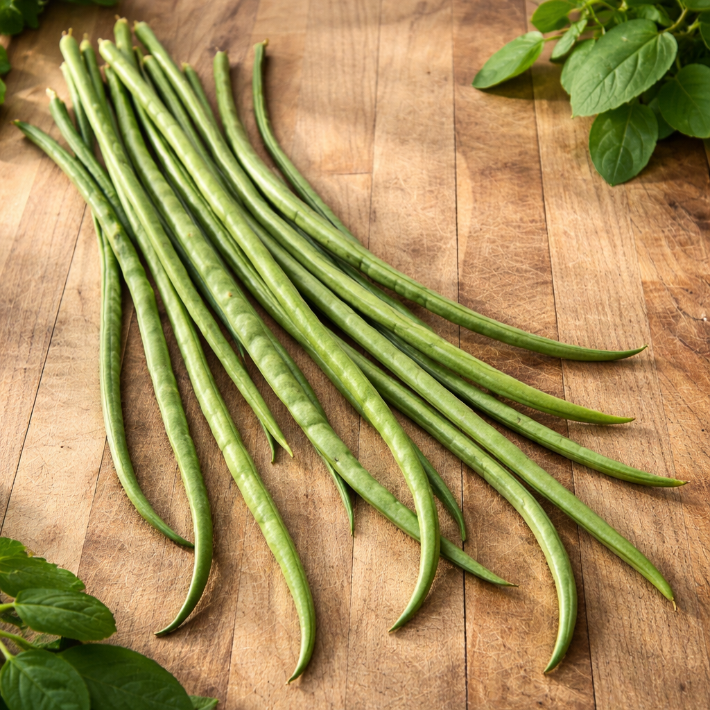 Haricot grimpant vert ‘Liana’ (<em>Phaseolus vulgaris</em>)