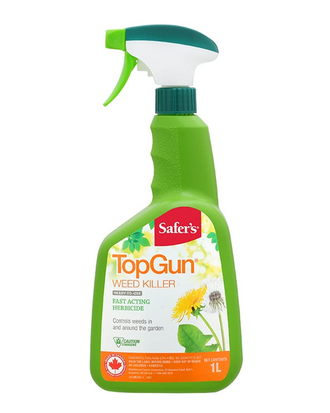 Herbicide TopGun action rapide prêt à l'usage Safer's — photo sur fond blanc