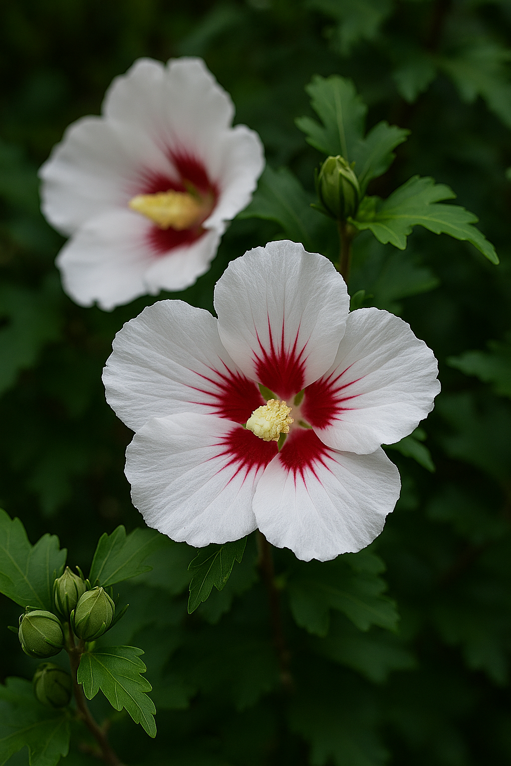 Hibiscus syriacus 'Helene'