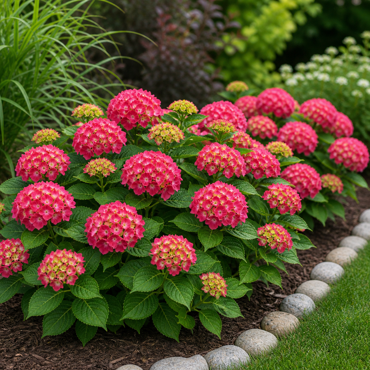 Hydrangea macrophylla 'Everlasting Coral'