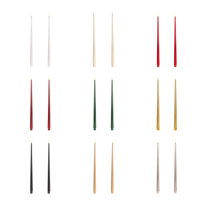 Bougie LED cierge effet flamme – Multicolore — toutes les variantes sur fond blanc