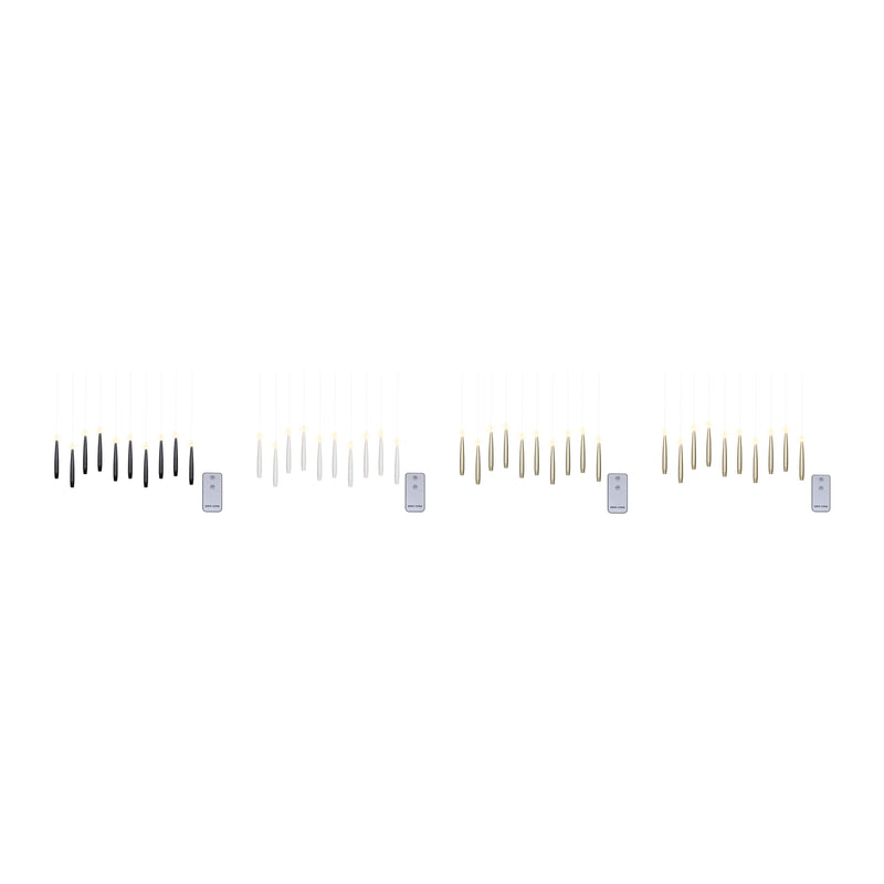 Ensemble de 10 bougies LED pour sapin – 15 cm — toutes les variantes sur fond blanc