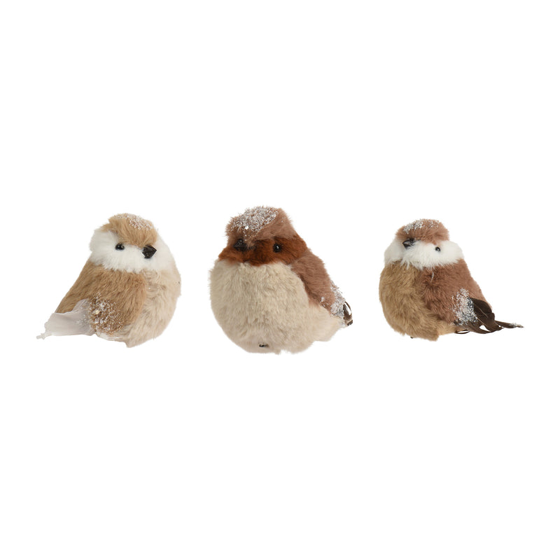 Oiseau décoratif de Noël – Naturel — toutes les variantes sur fond blanc